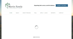 Desktop Screenshot of martinfamilyfoundation.com