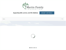 Tablet Screenshot of martinfamilyfoundation.com